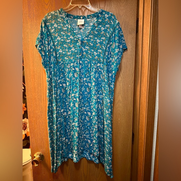 Floral Turquoise Dress - Picture 1 of 1